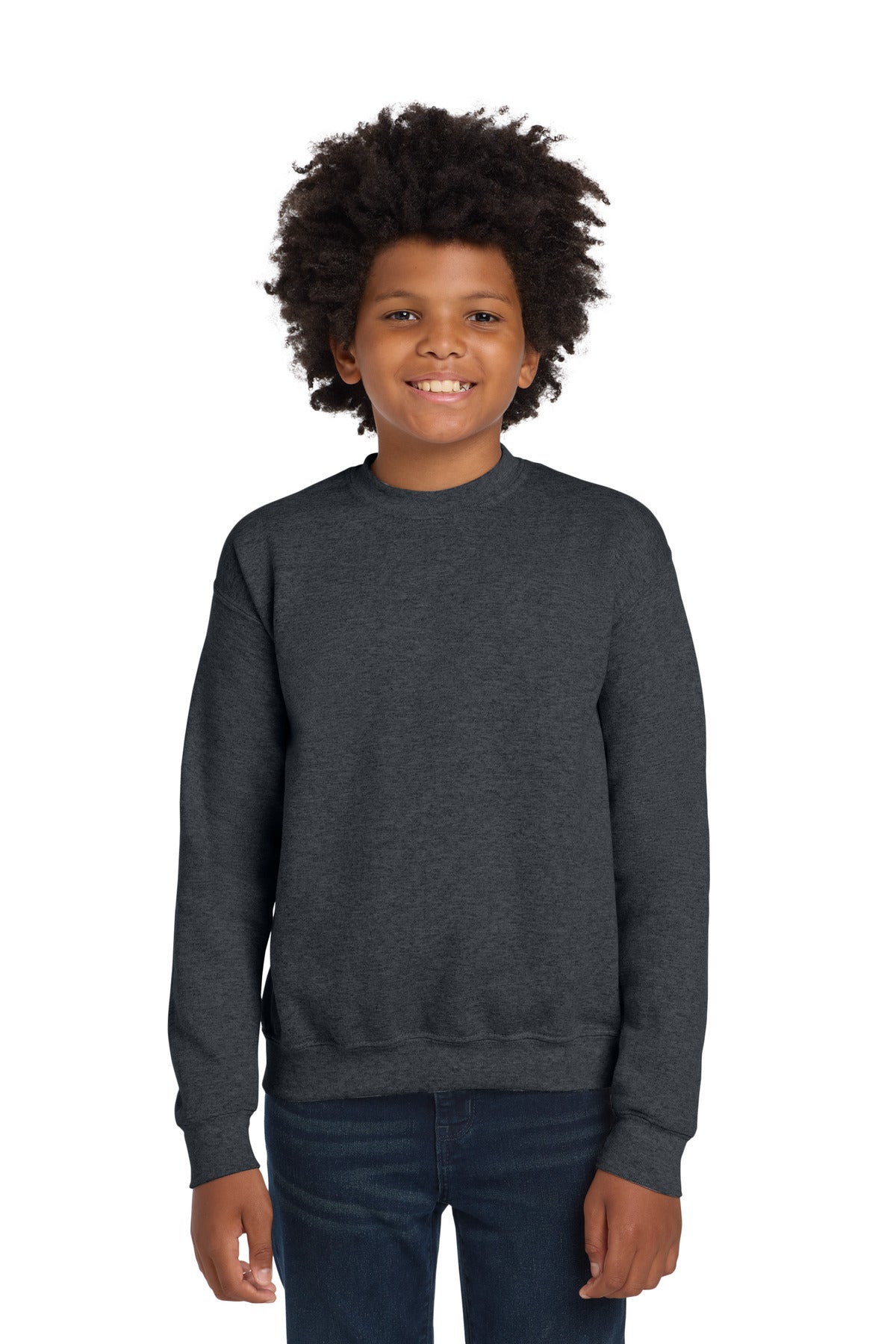 Gildan Youth Heavy Blend Crewneck Sweatshirt.  18000B