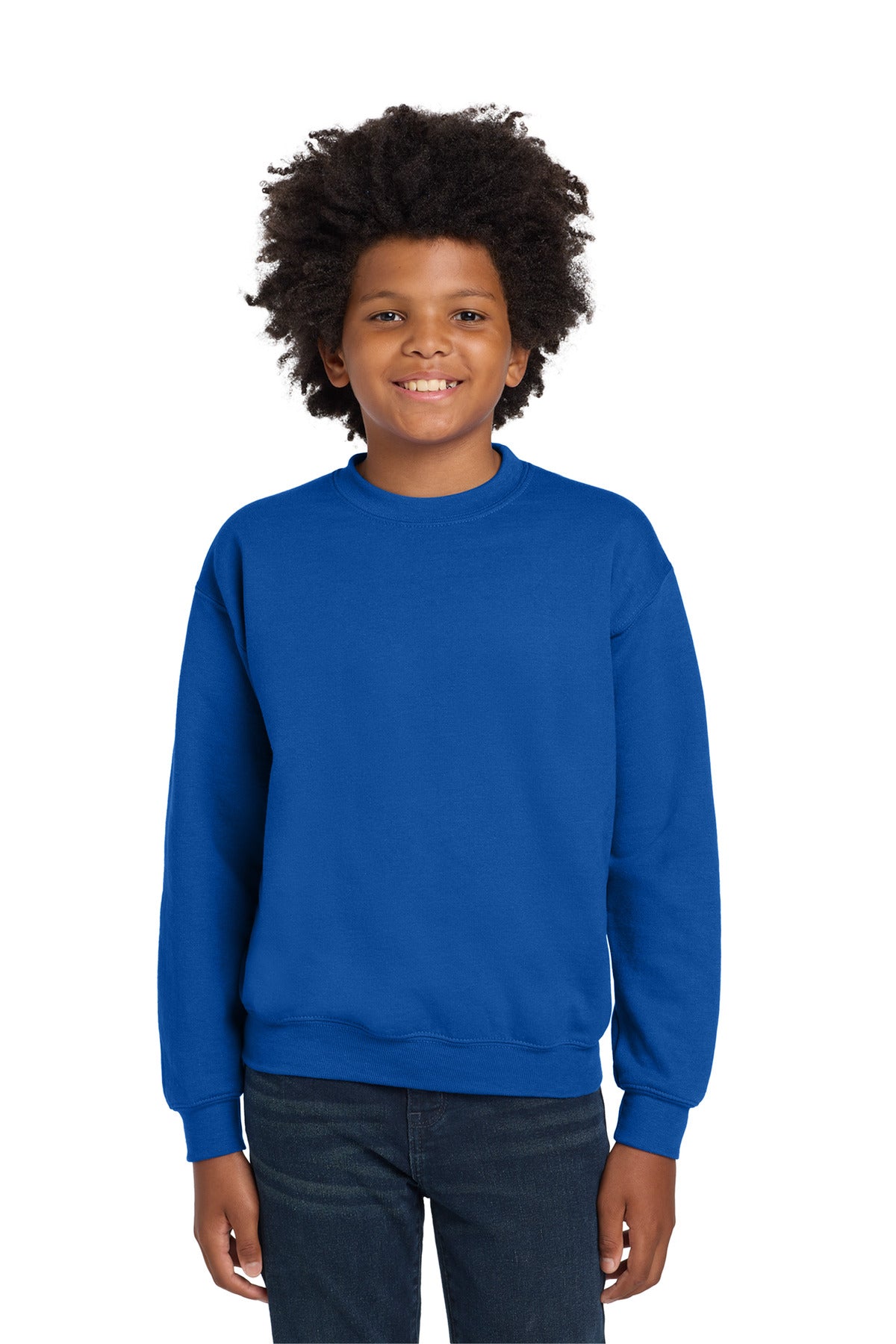 Gildan Youth Heavy Blend Crewneck Sweatshirt.  18000B