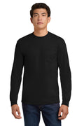 Gildan - Ultra Cotton 100% US Cotton Long Sleeve T-Shirt with Pocket.  2410
