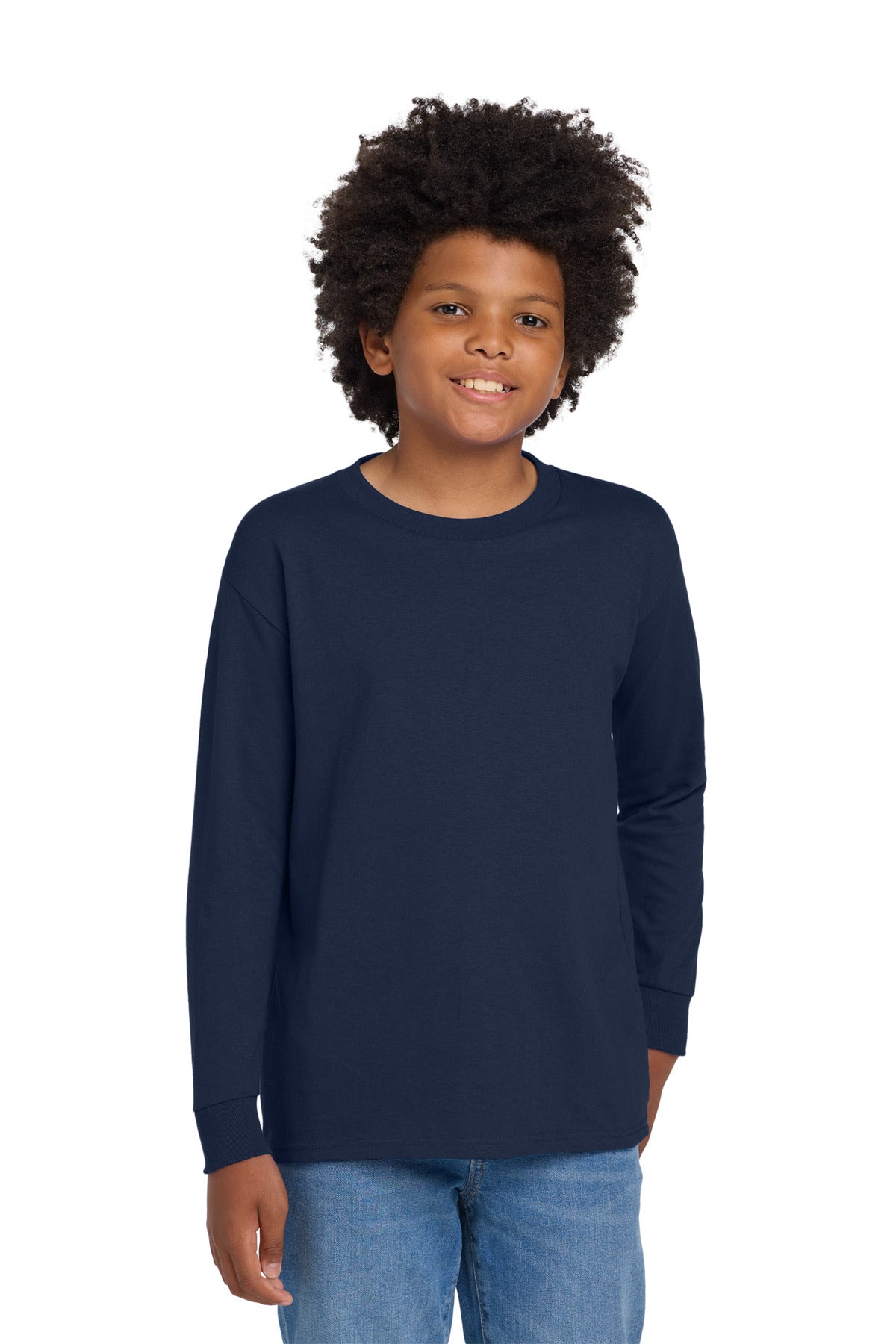 Gildan Youth Heavy Cotton 100% Cotton Long Sleeve T-Shirt. 5400B