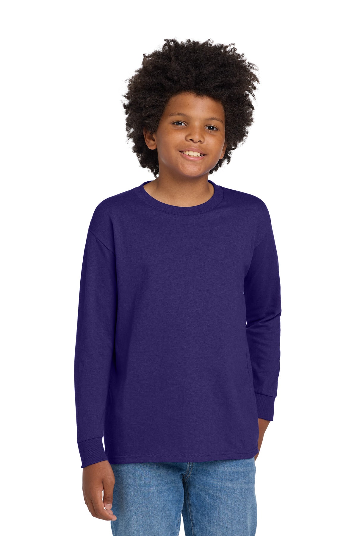 Gildan Youth Heavy Cotton 100% Cotton Long Sleeve T-Shirt. 5400B