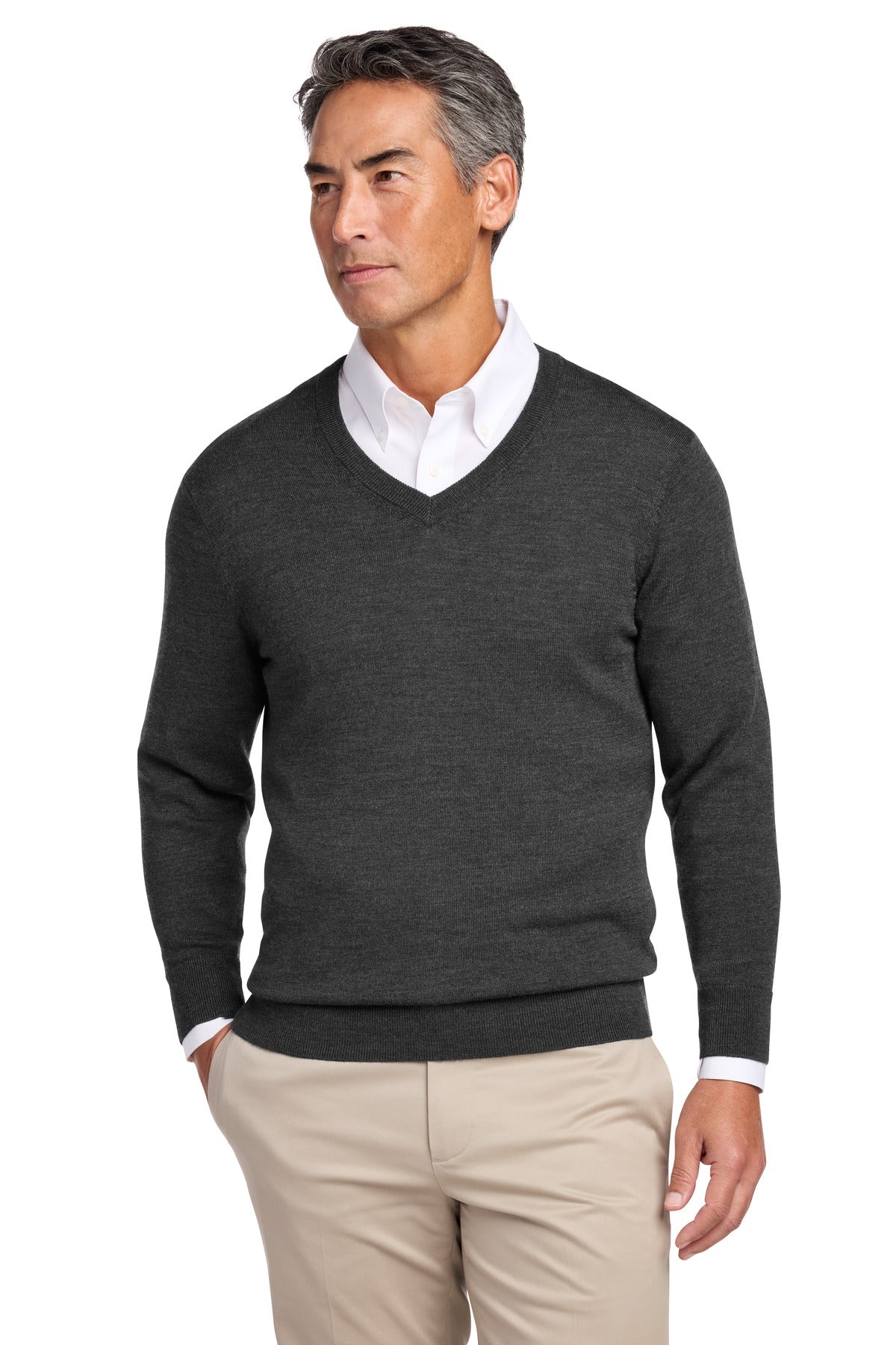 Brooks Brothers Washable Merino V-Neck Sweater BB18410
