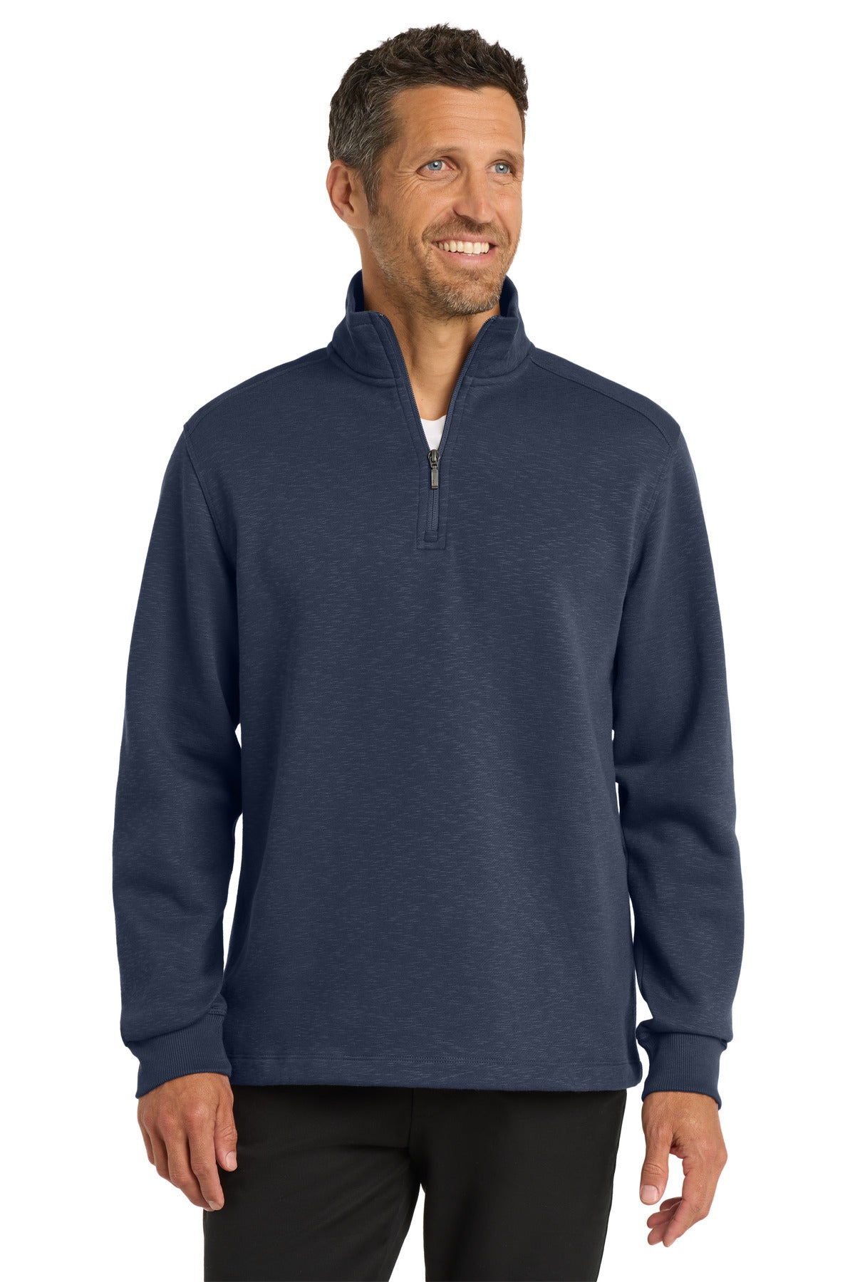 Port Authority Slub Fleece 1/4-Zip Pullover. F295