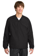 Sport-Tek V-Neck Raglan Wind Shirt. JST72