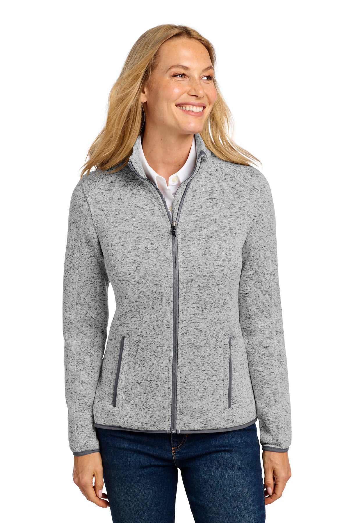 Port Authority Women's Sweater Fleece Jacket. L232