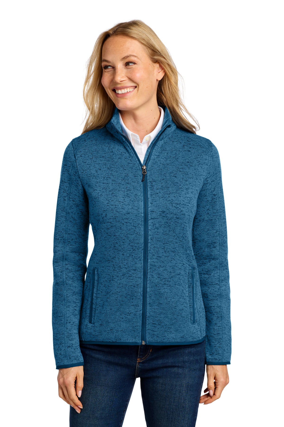 Port Authority Women's Sweater Fleece Jacket. L232