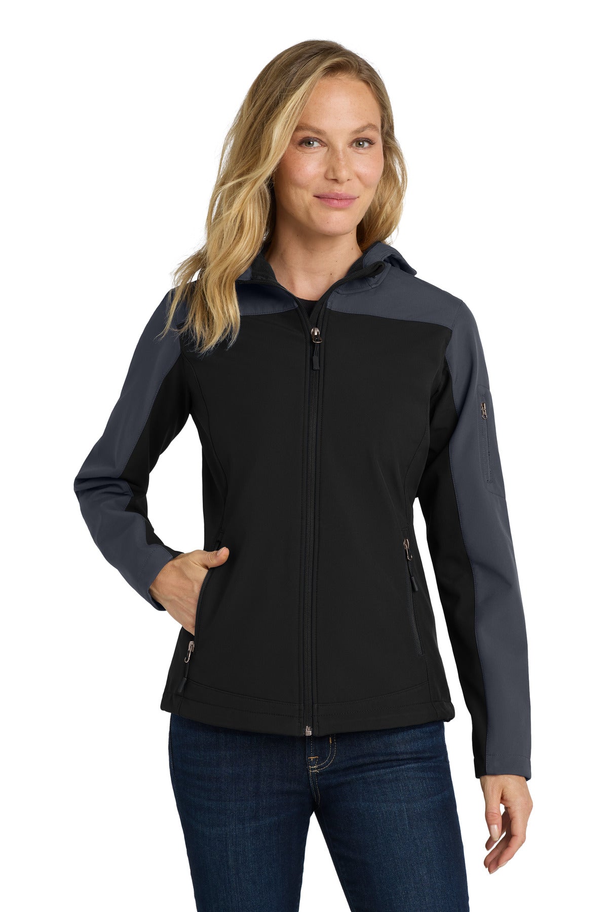 Port Authority Women's Hooded Core Soft Shell Jacket. L335