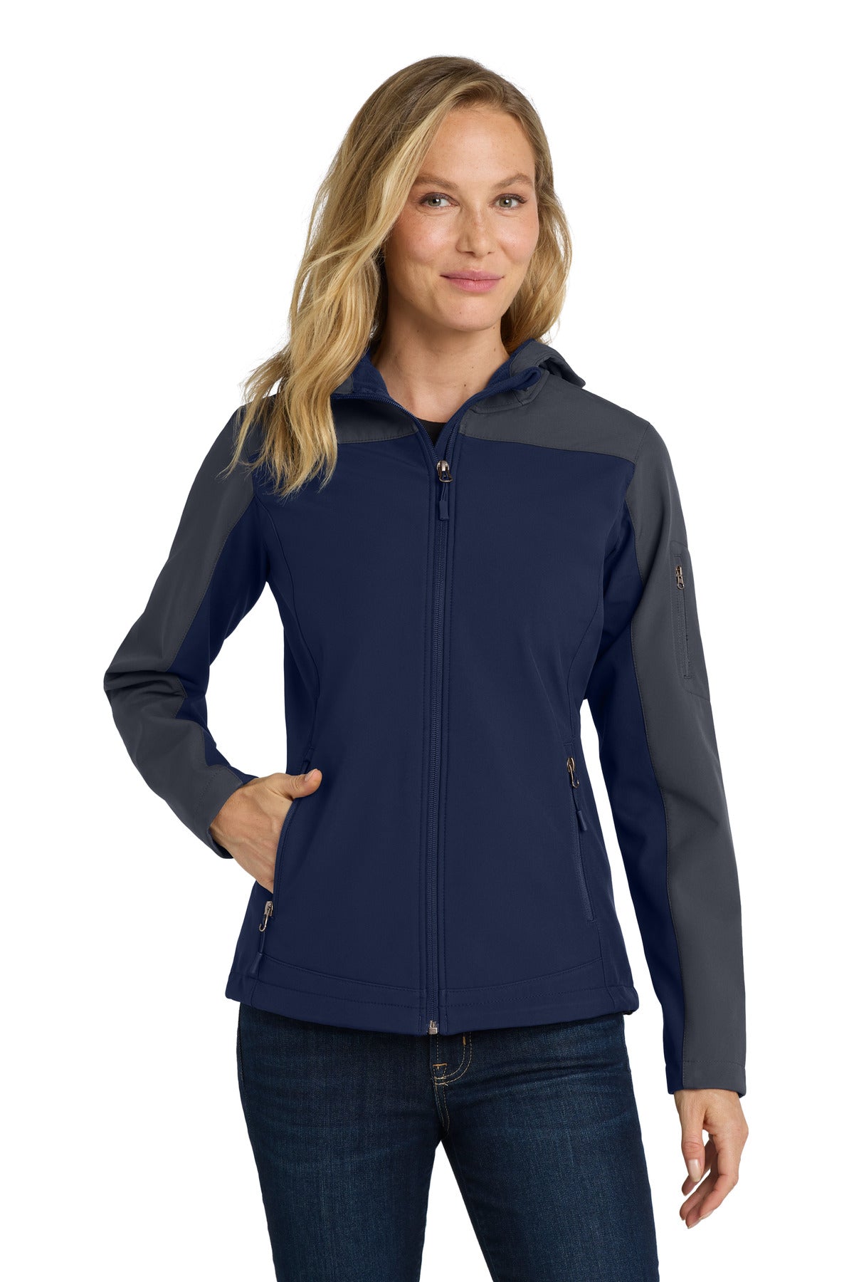 Port Authority Women's Hooded Core Soft Shell Jacket. L335