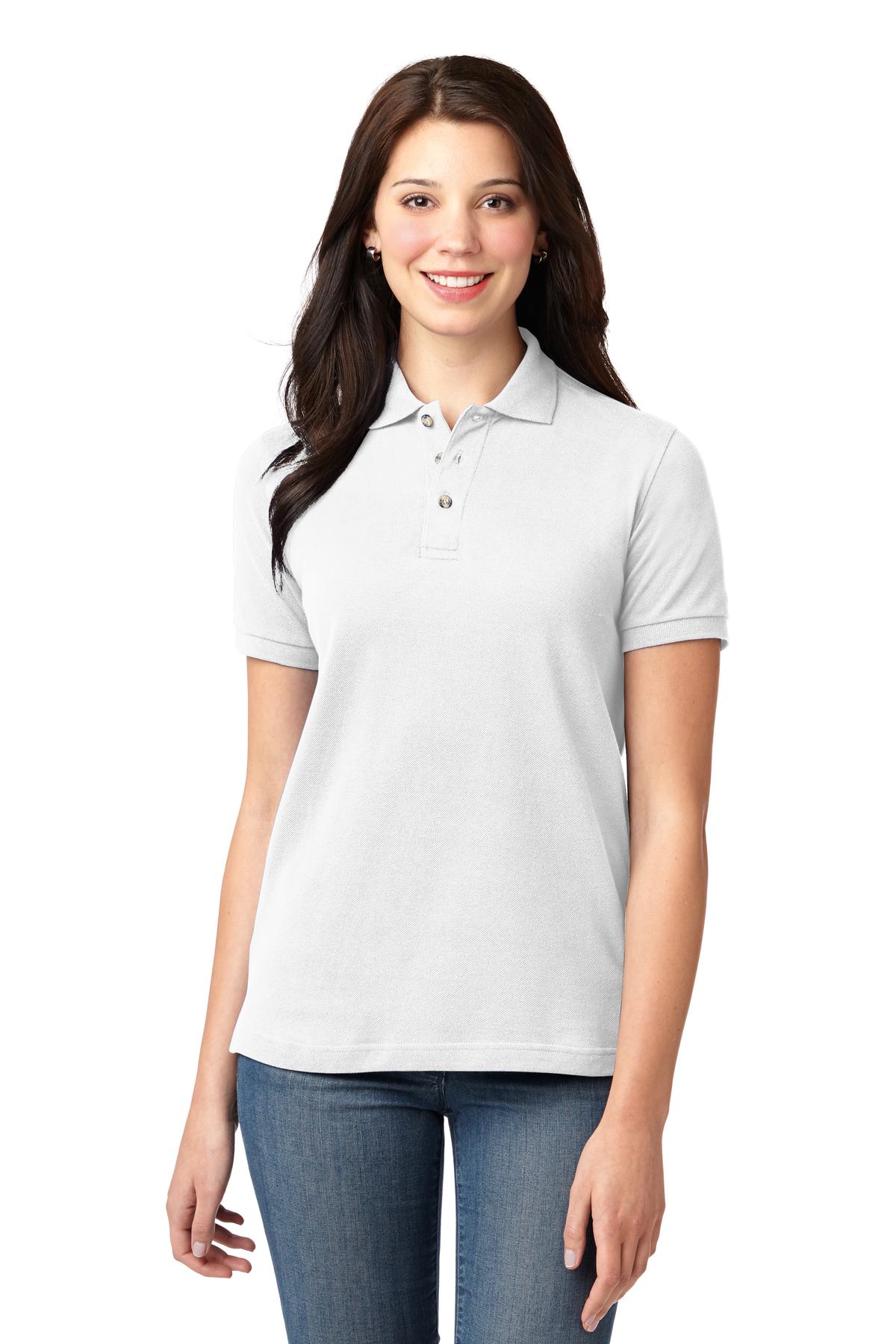 Port Authority Women's Heavyweight Cotton Pique Polo.  L420
