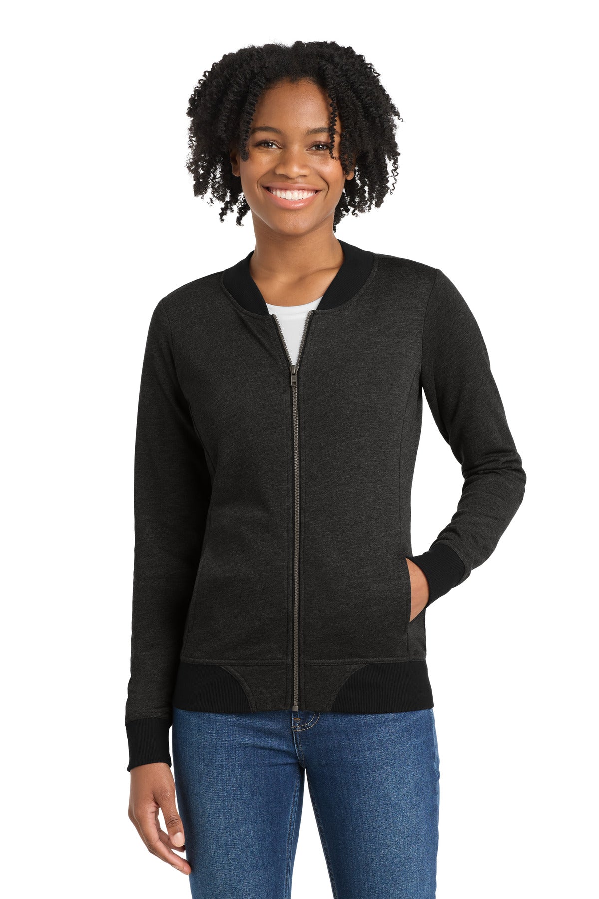 Sport-Tek  Women's Lightweight French Terry Bomber LST274