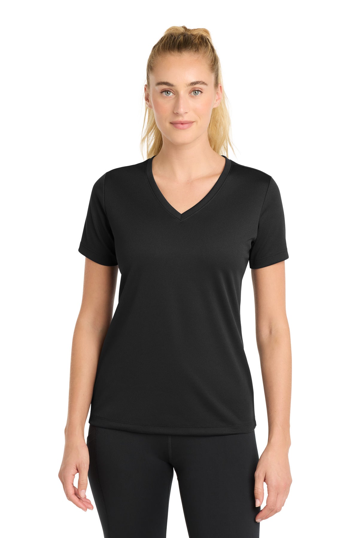 Sport-Tek Women's PosiCharge RacerMesh V-Neck Tee. LST340