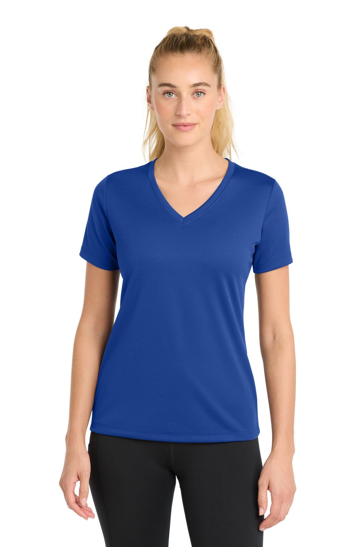 Sport-Tek Women's PosiCharge RacerMesh V-Neck Tee. LST340