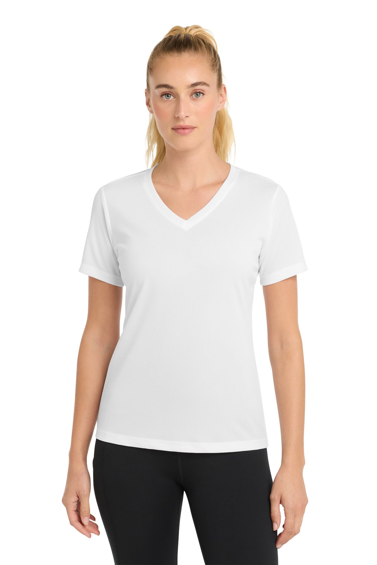Sport-Tek Women's PosiCharge RacerMesh V-Neck Tee. LST340