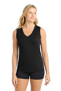 Sport-Tek Women's Sleeveless PosiCharge Competitor V-Neck Tee. LST352