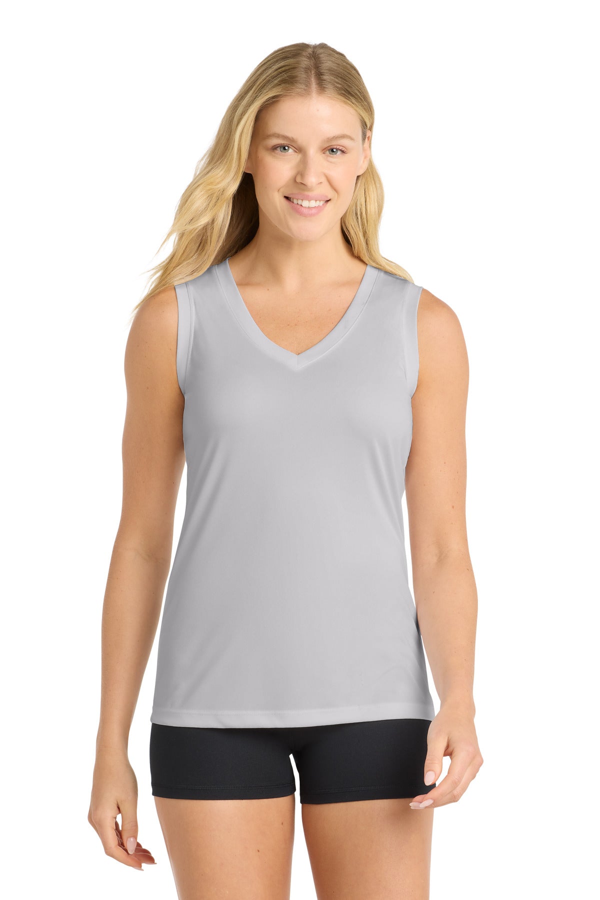 Sport-Tek Women's Sleeveless PosiCharge Competitor V-Neck Tee. LST352