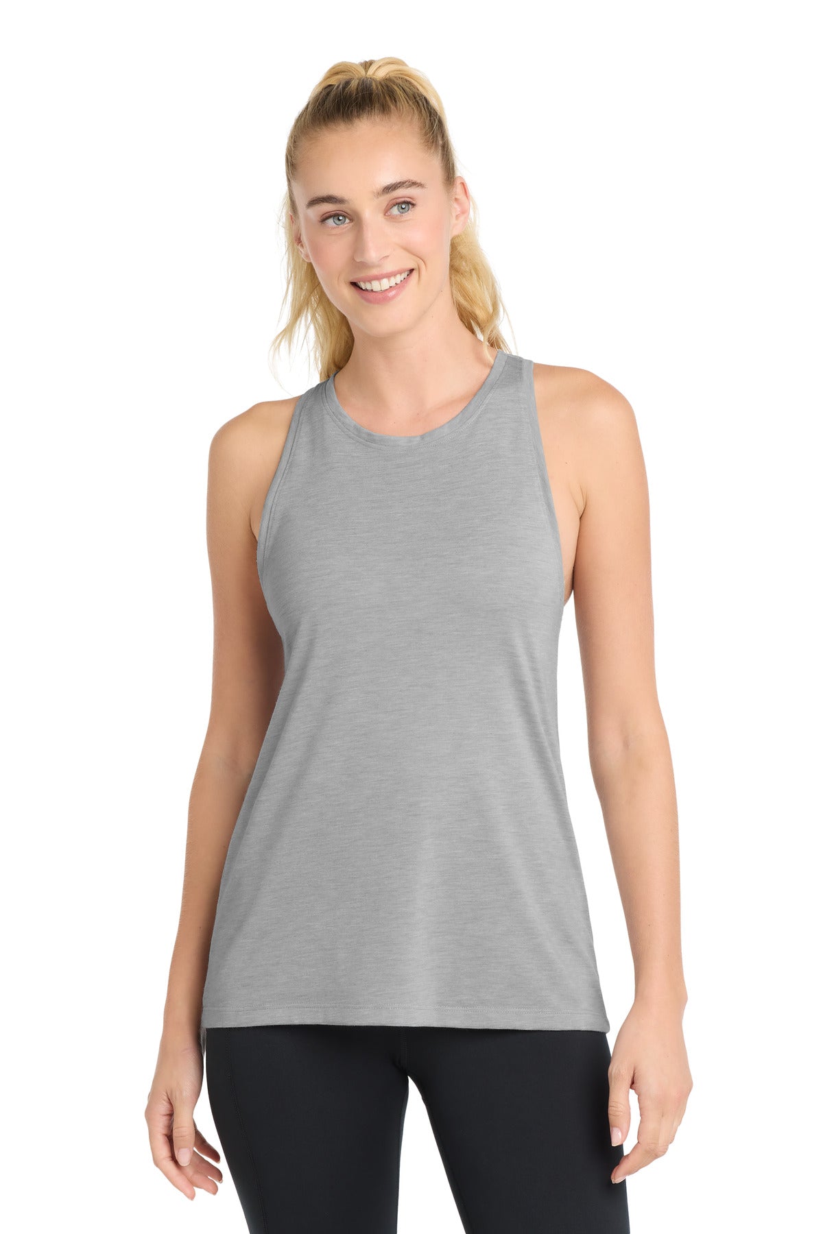 Sport-Tek  Women's PosiCharge  Tri-Blend Wicking Tank. LST402