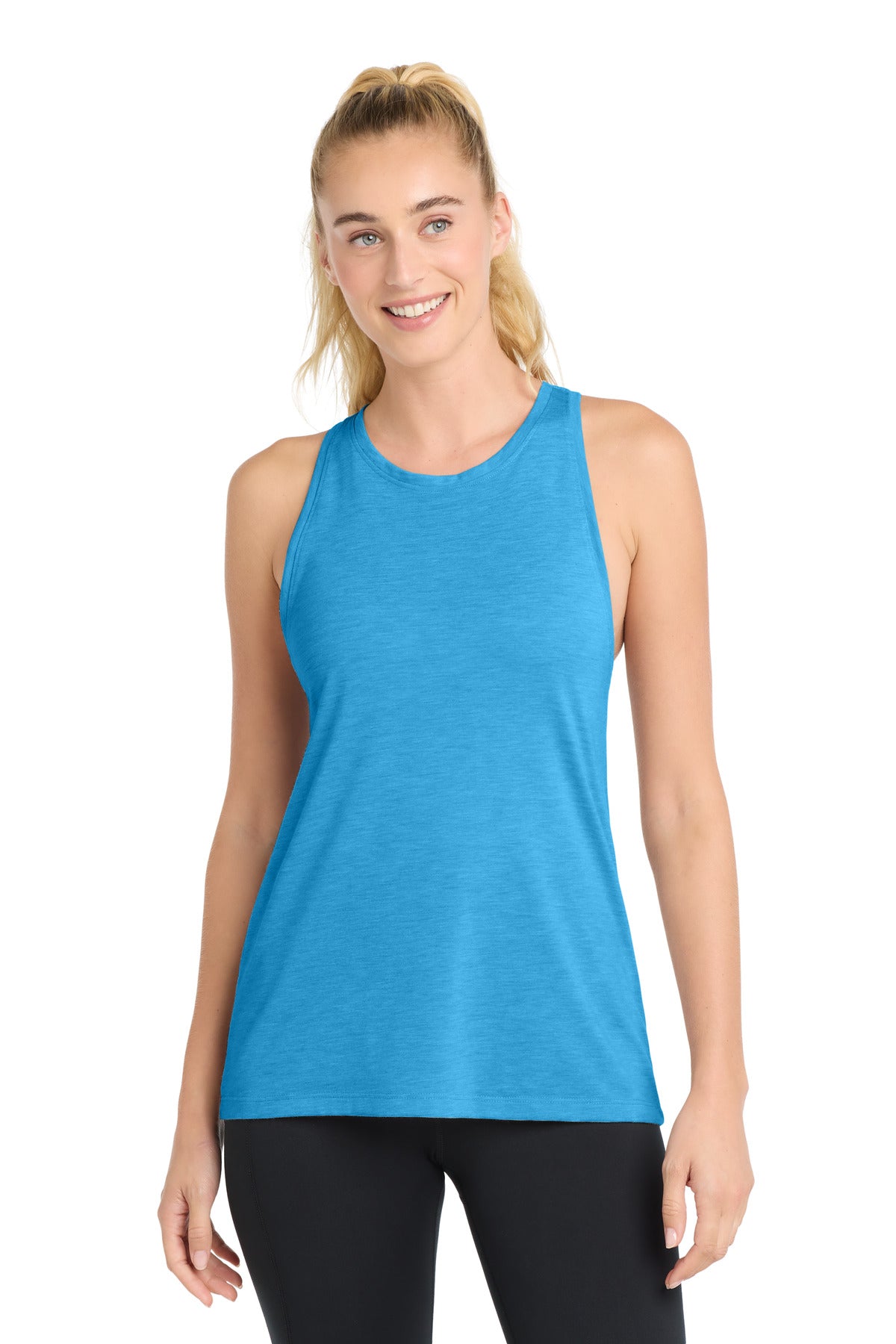 Sport-Tek  Women's PosiCharge  Tri-Blend Wicking Tank. LST402