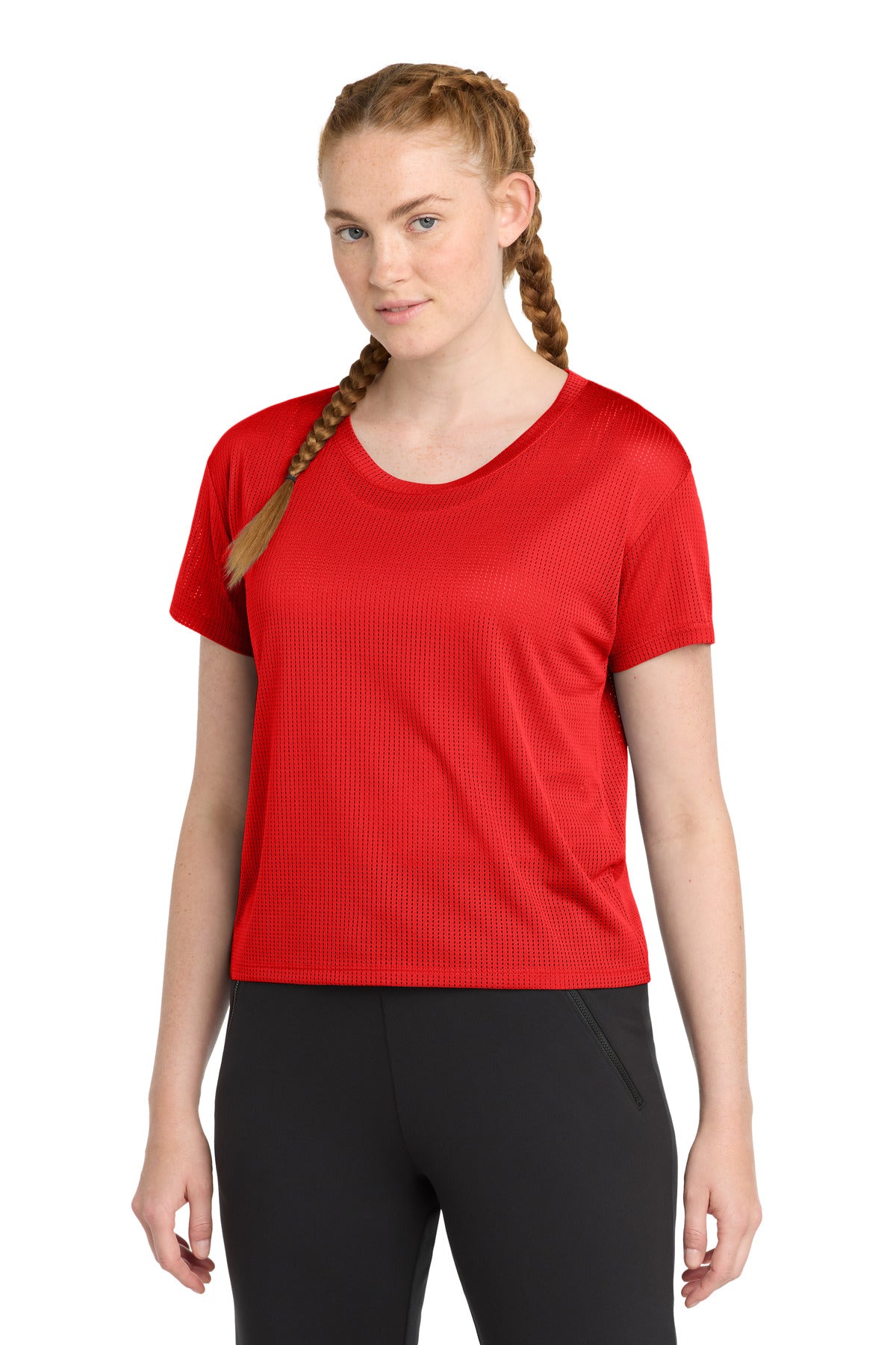 Sport-Tek  Women's PosiCharge  Draft Crop Tee. LST411