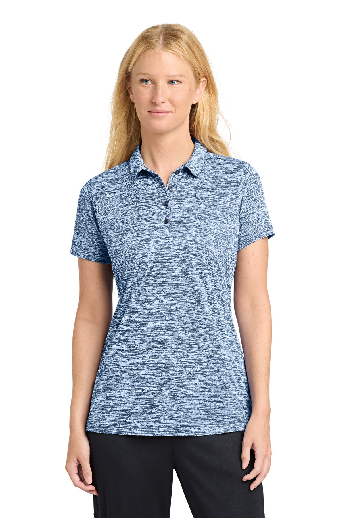 Sport-Tek  Women's PosiCharge  Electric Heather Polo. LST590
