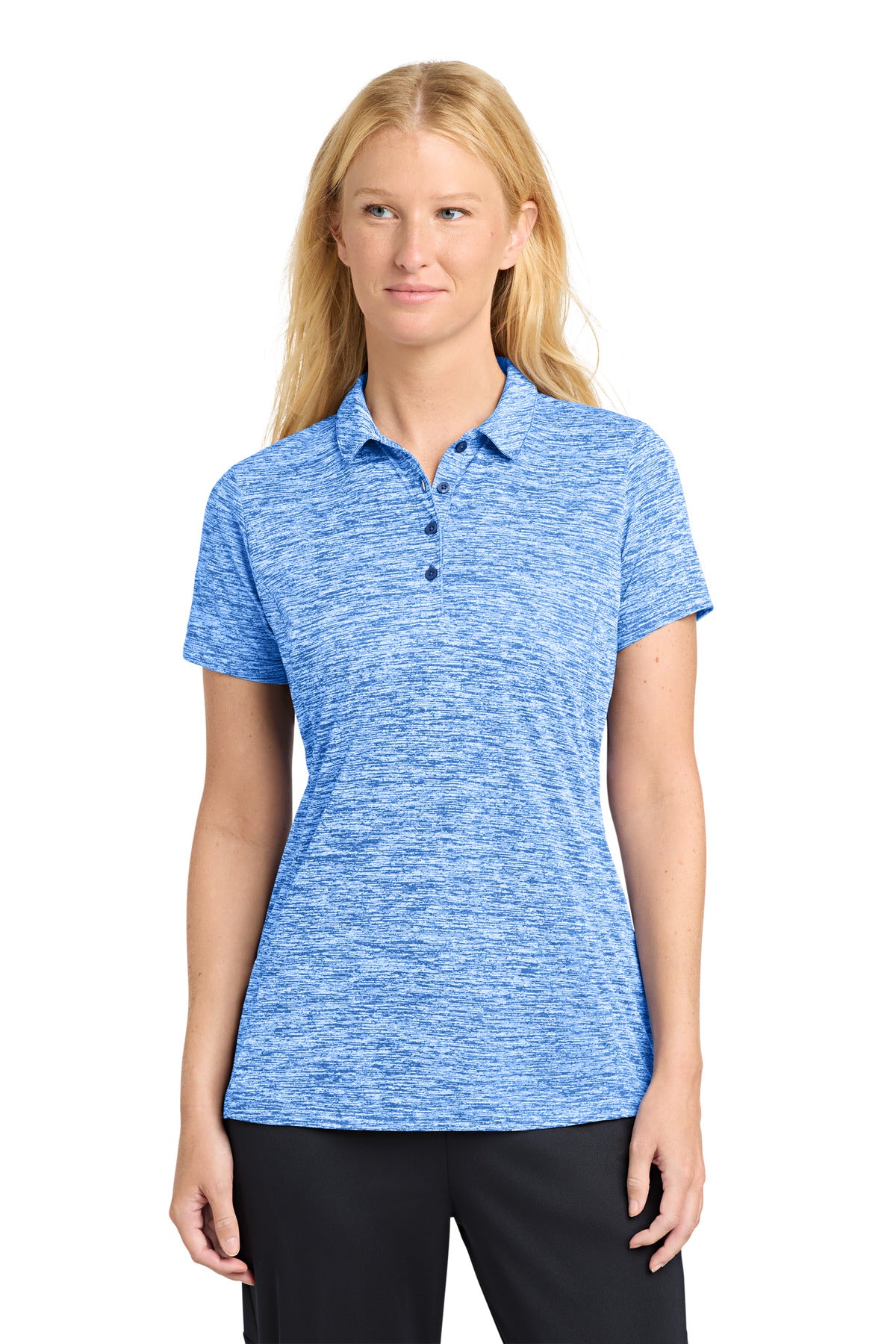 Sport-Tek  Women's PosiCharge  Electric Heather Polo. LST590