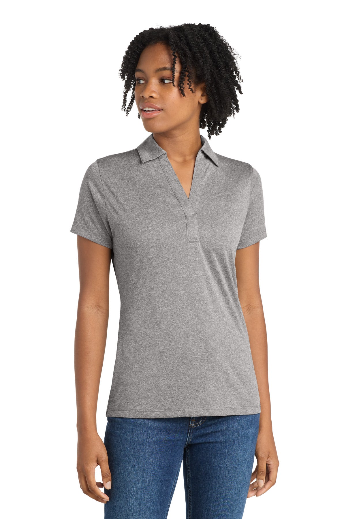 Sport-Tek Women's Heather Contender Polo. LST660