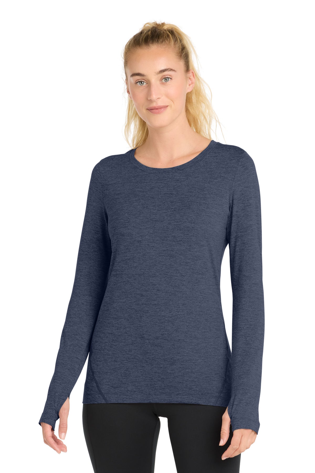 Sport-Tek  Women's Exchange 1.5 Long Sleeve Crew. LST710