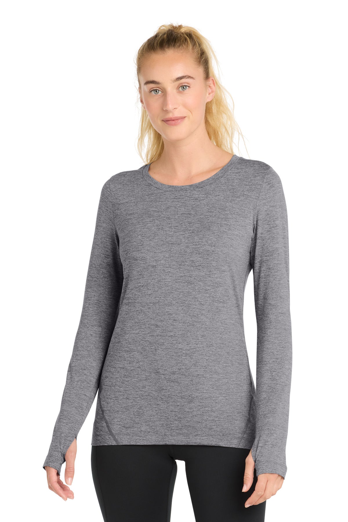 Sport-Tek  Women's Exchange 1.5 Long Sleeve Crew. LST710