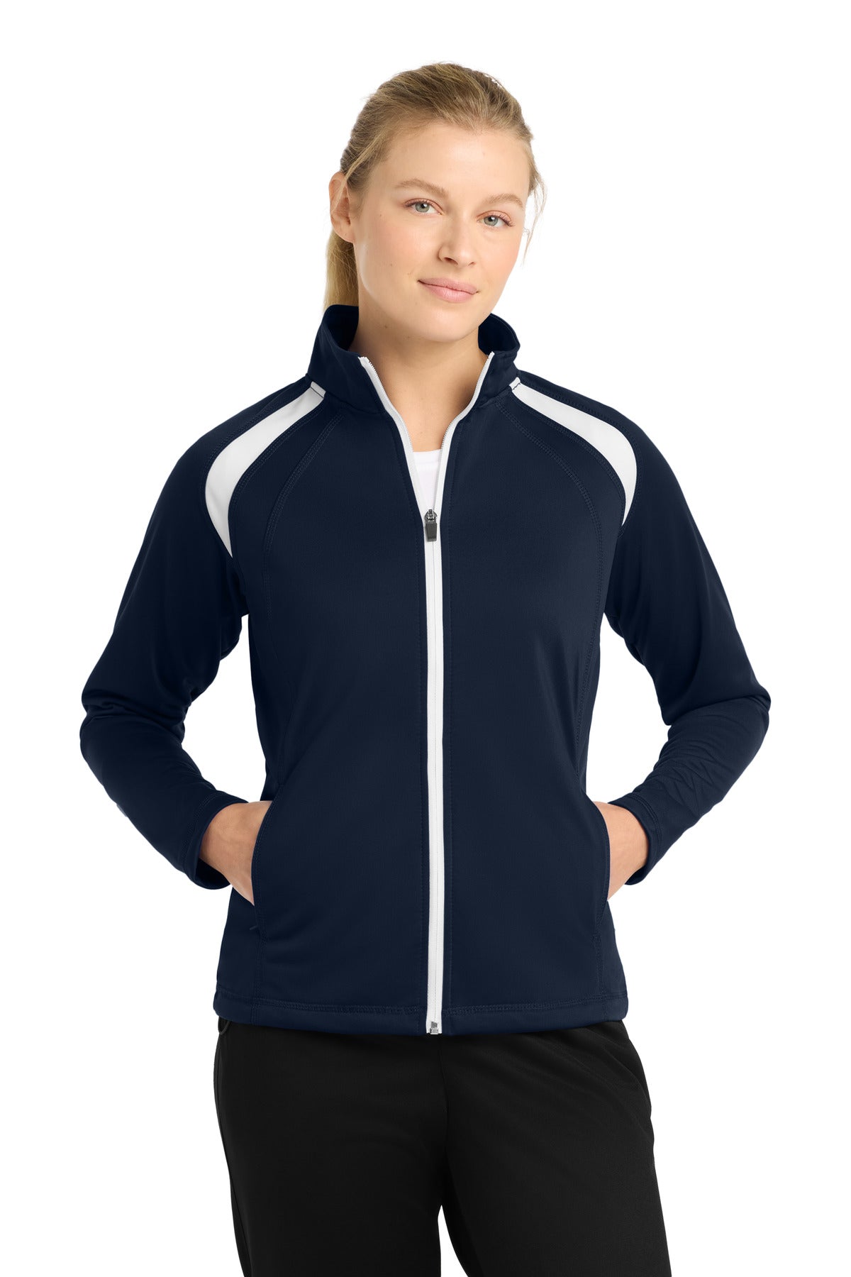 Sport-Tek Women's Tricot Track Jacket. LST90