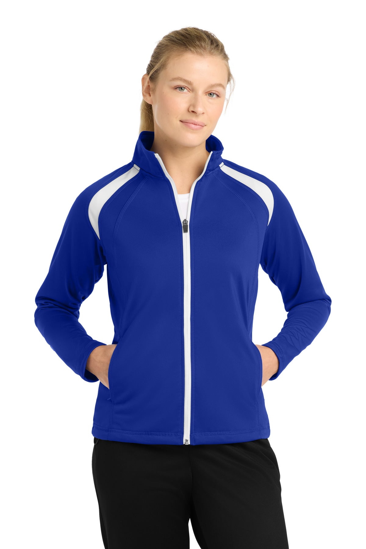 Sport-Tek Women's Tricot Track Jacket. LST90
