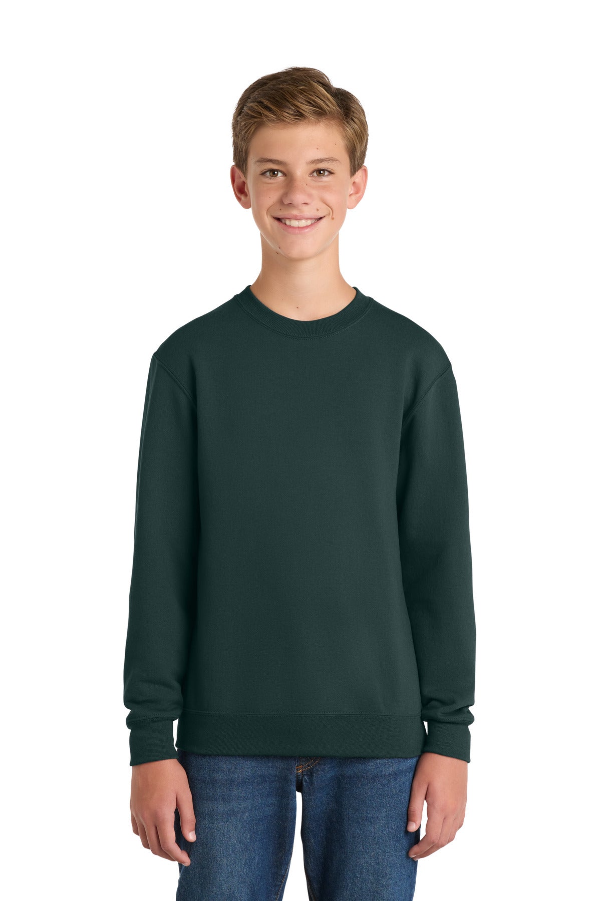 Port & Co Youth Core Fleece Crewneck Sweatshirt.  PC90Y
