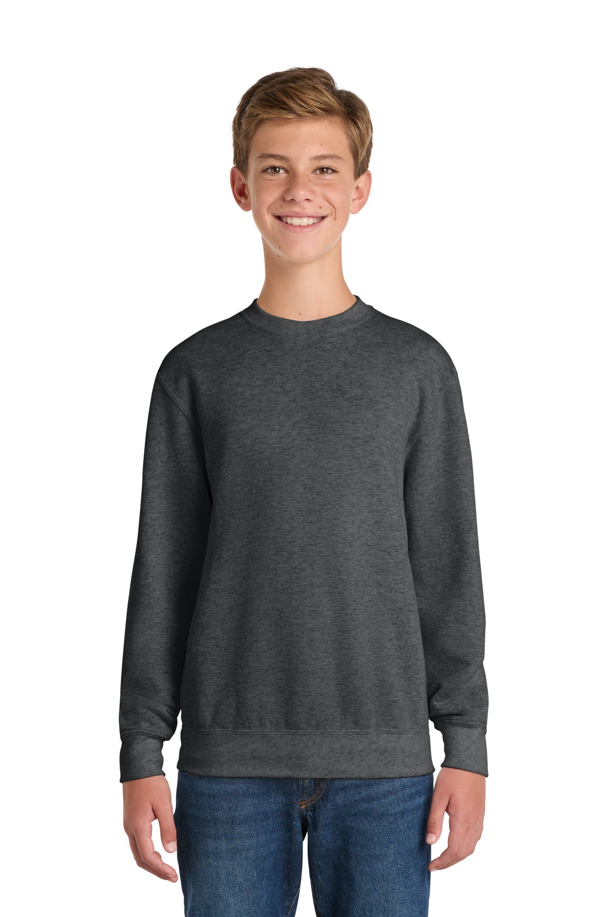 Port & Co Youth Core Fleece Crewneck Sweatshirt.  PC90Y