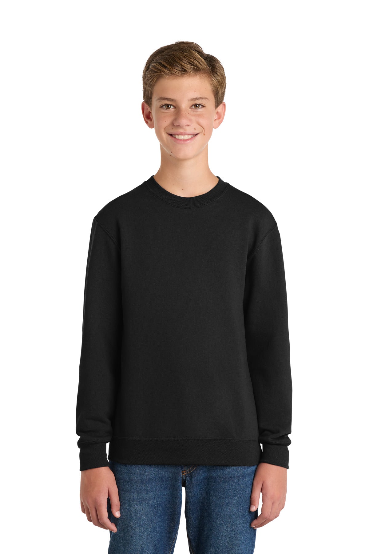 Port & Co Youth Core Fleece Crewneck Sweatshirt.  PC90Y