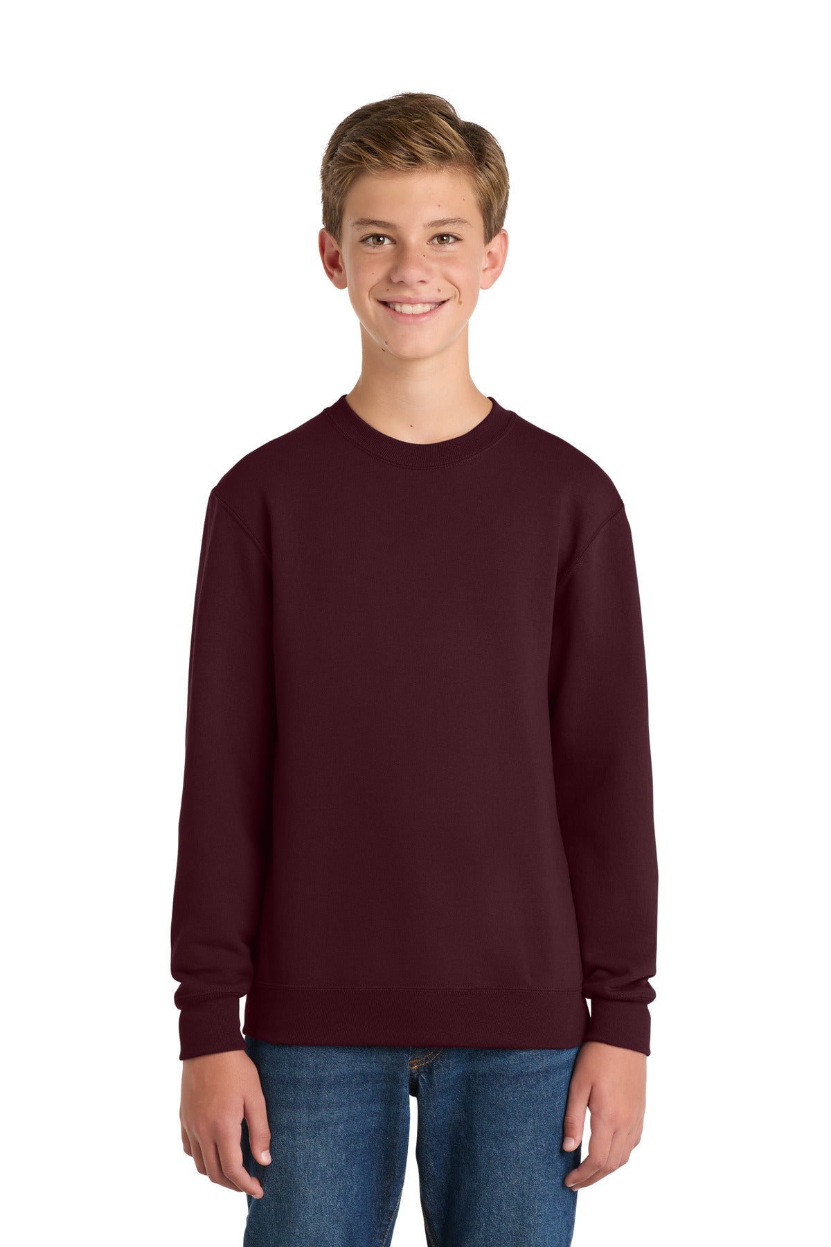 Port & Co Youth Core Fleece Crewneck Sweatshirt.  PC90Y