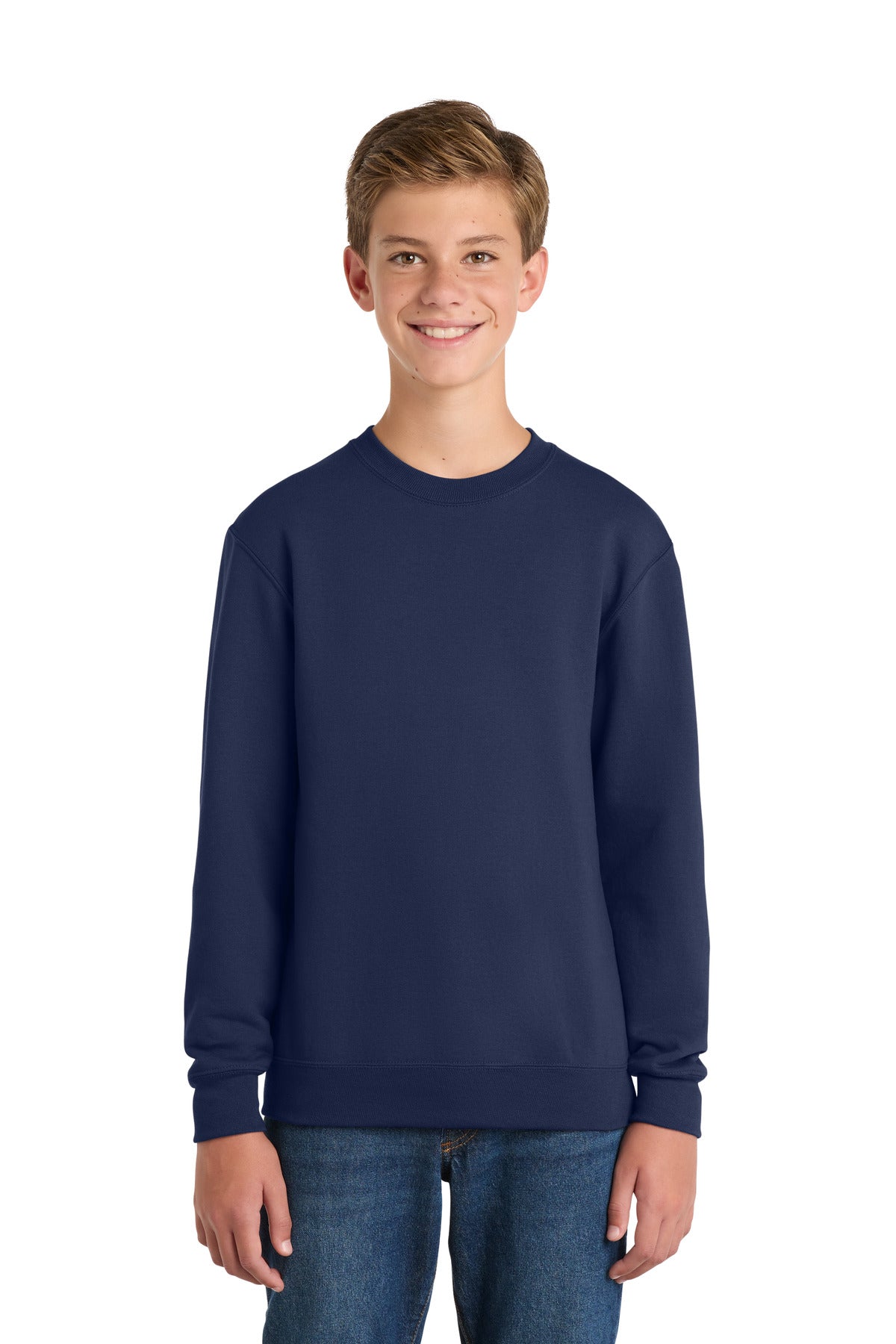 Port & Co Youth Core Fleece Crewneck Sweatshirt.  PC90Y