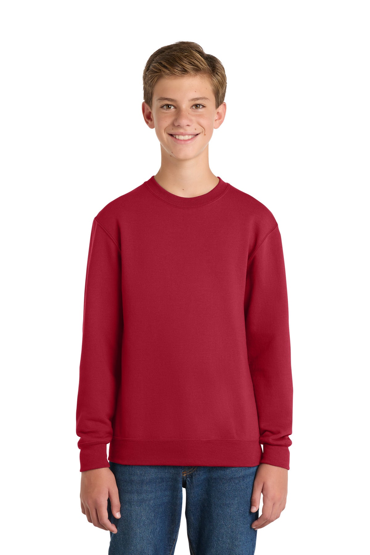 Port & Co Youth Core Fleece Crewneck Sweatshirt.  PC90Y