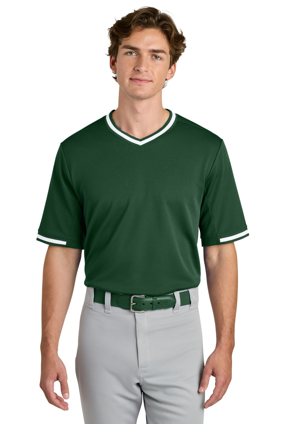 Sport-Tek Tough Mesh V-Neck Baseball Jersey ST221