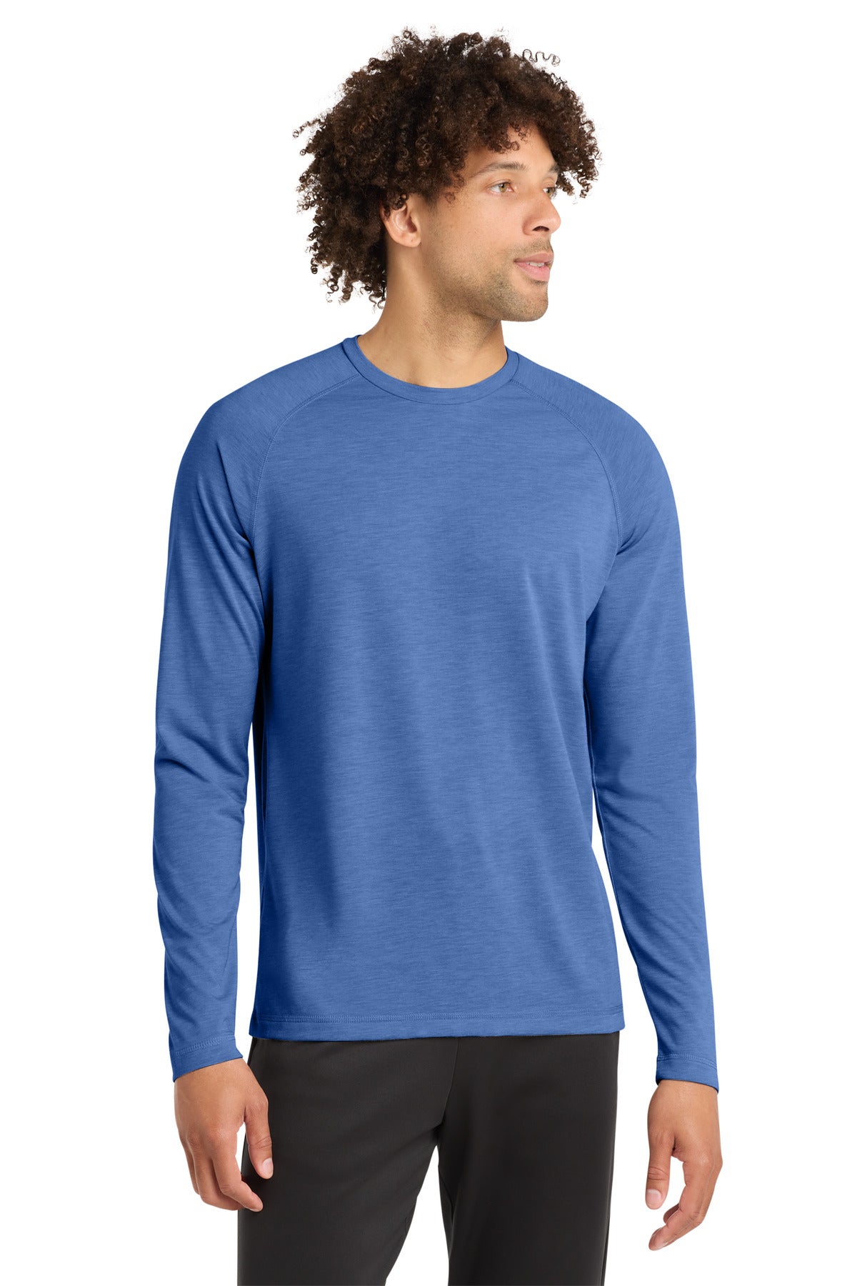 Sport-Tek  PosiCharge  Long Sleeve Tri-Blend Wicking Raglan Tee ST400LS