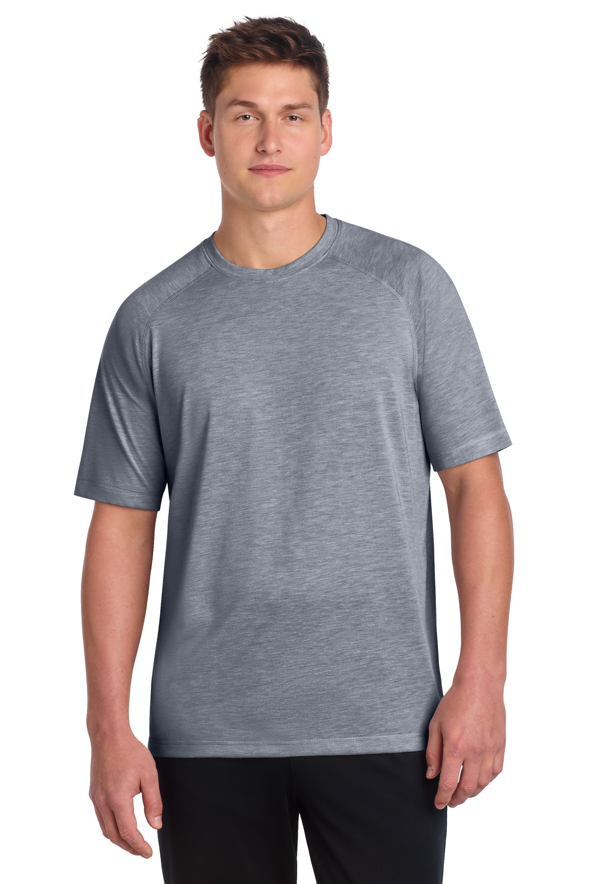 Sport-Tek  PosiCharge  Tri-Blend Wicking Raglan Tee. ST400