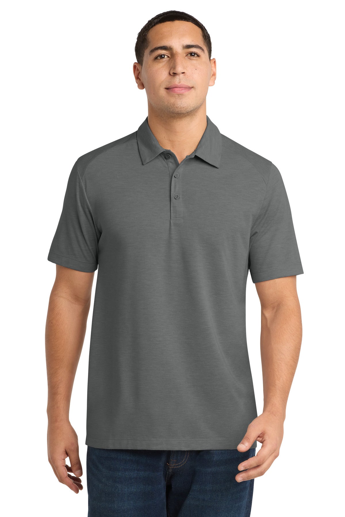 Sport-Tek  PosiCharge  Tri-Blend Wicking Polo. ST405