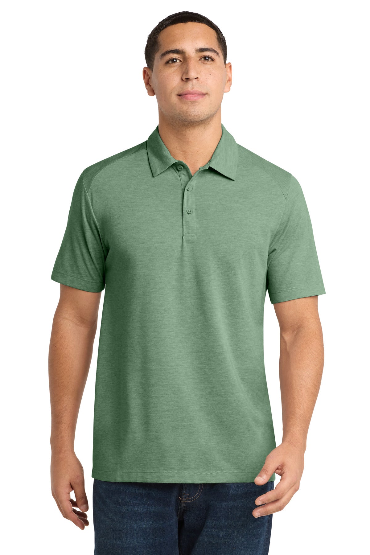 Sport-Tek  PosiCharge  Tri-Blend Wicking Polo. ST405