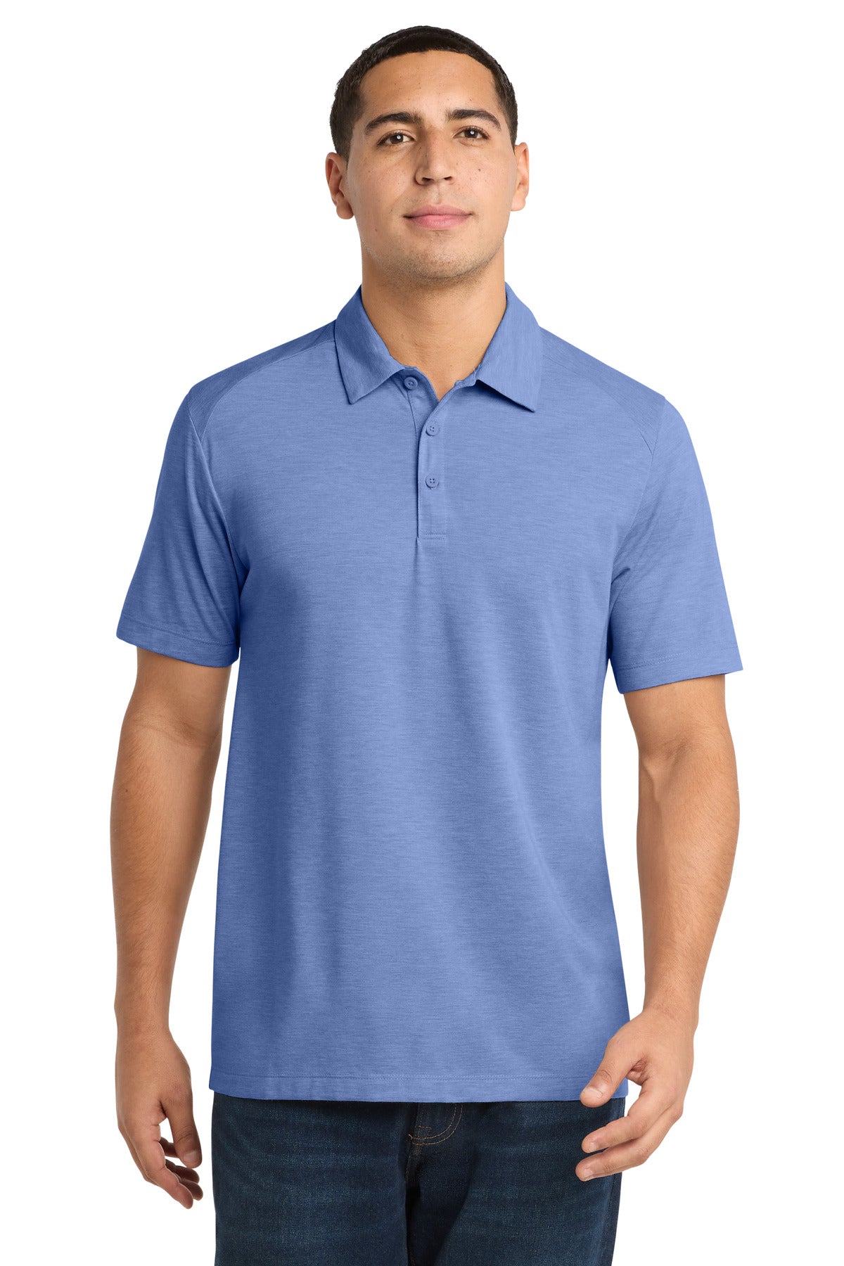 Sport-Tek  PosiCharge  Tri-Blend Wicking Polo. ST405