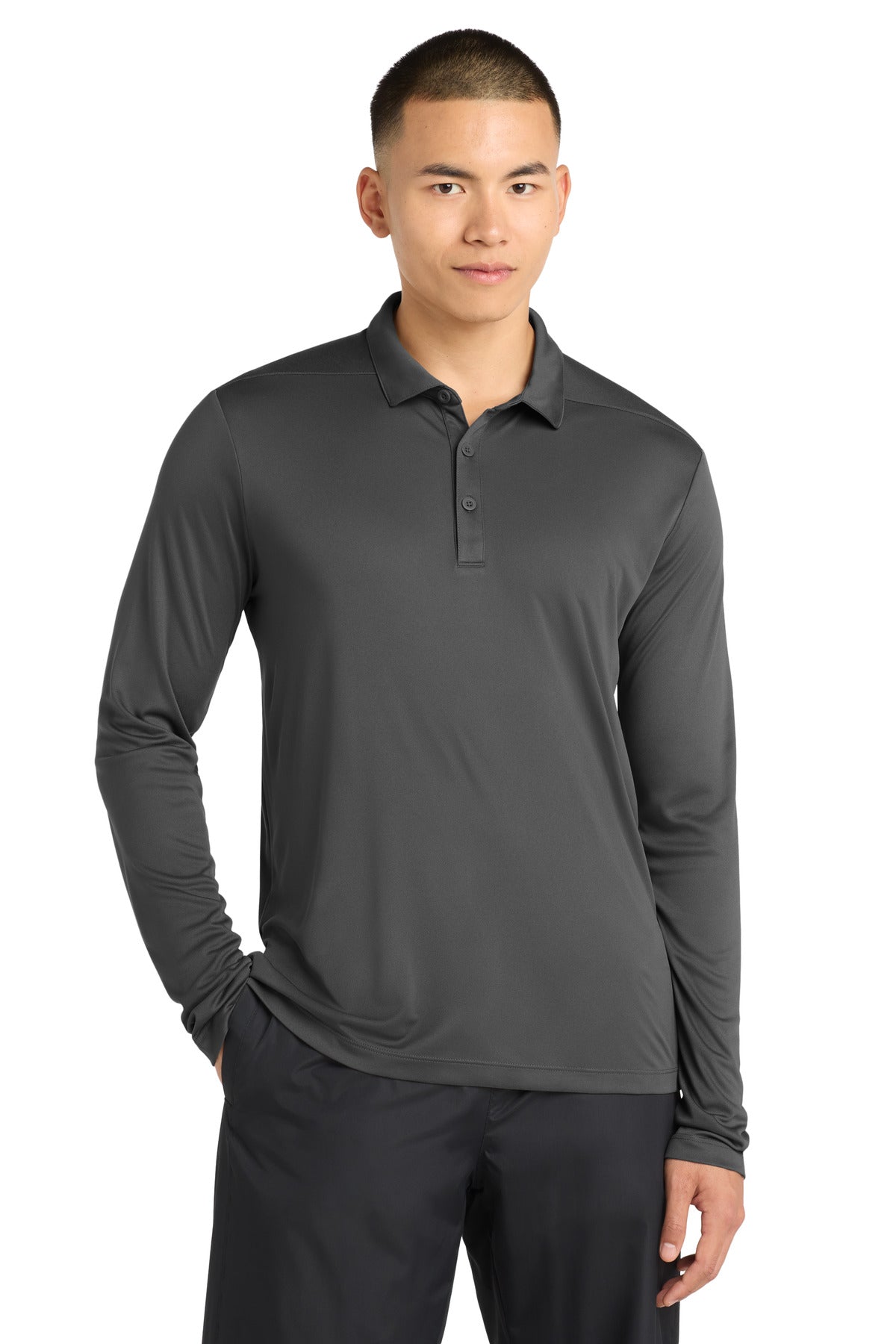 Sport-Tek   Posi-UV  Pro Long Sleeve Polo. ST520LS