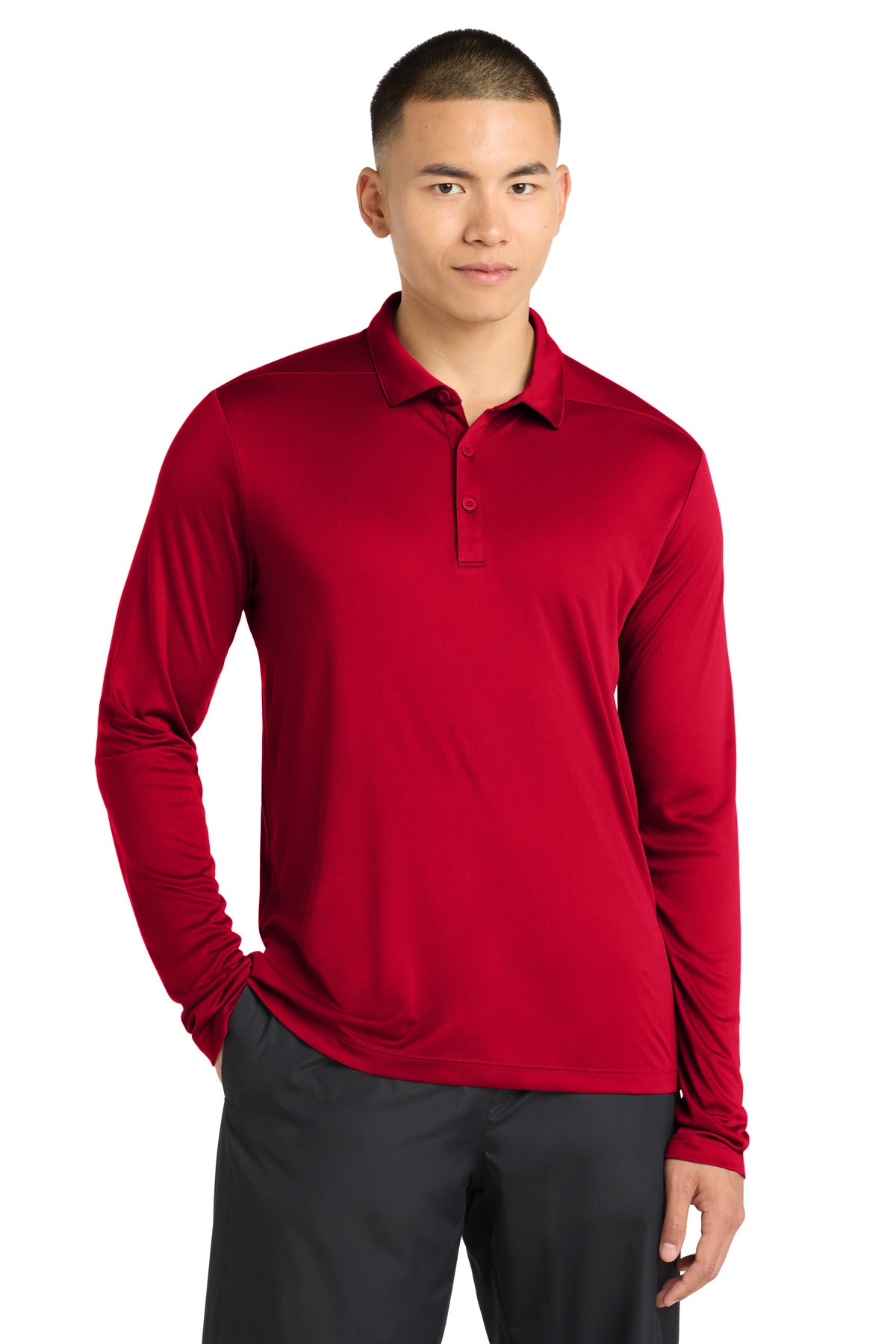 Sport-Tek   Posi-UV  Pro Long Sleeve Polo. ST520LS