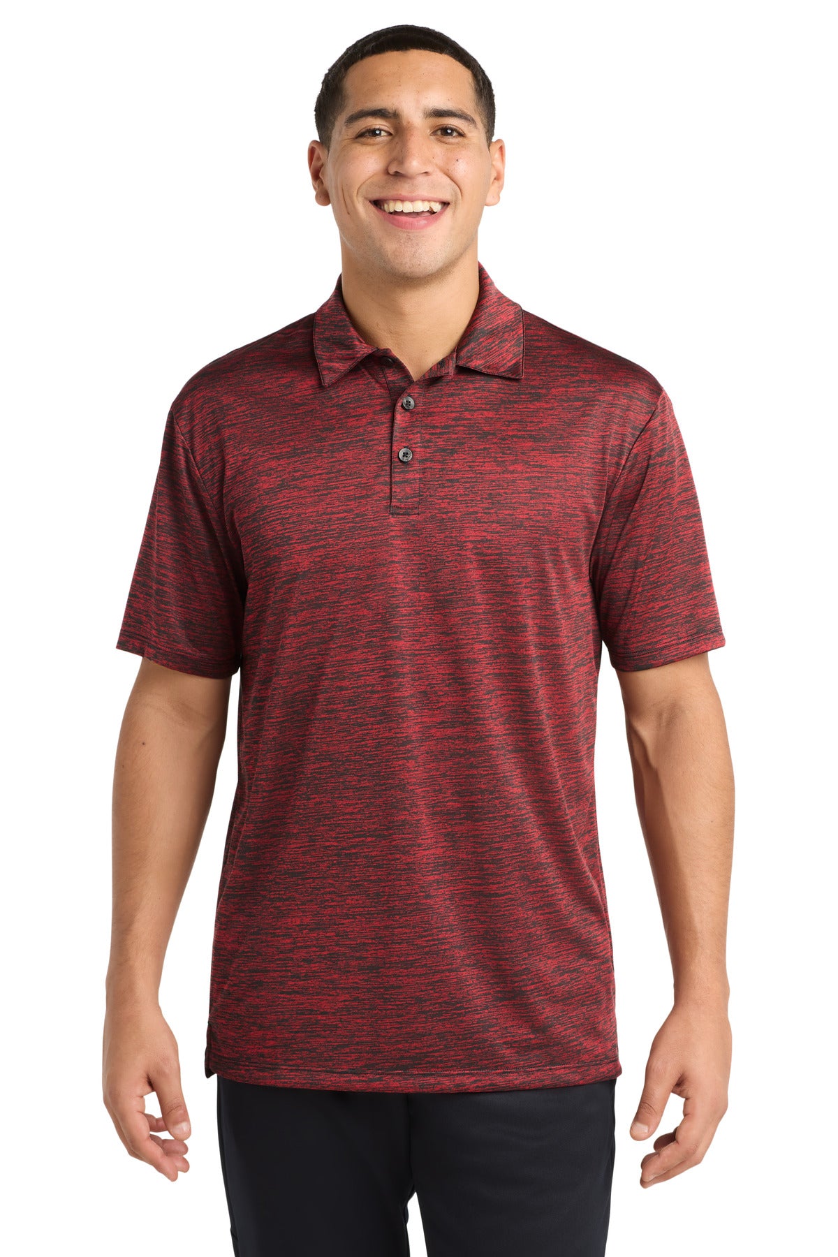 Sport-Tek  PosiCharge  Electric Heather Polo. ST590
