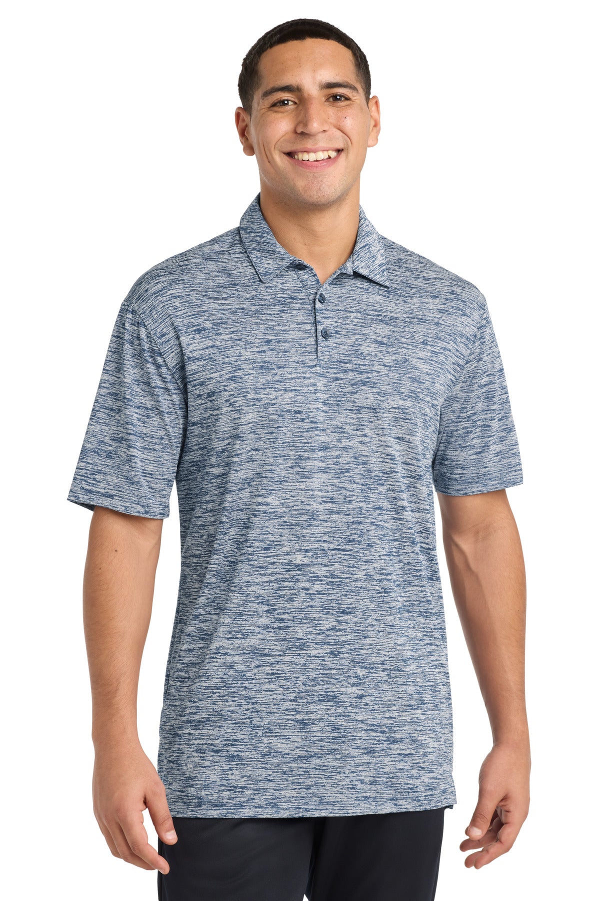 Sport-Tek  PosiCharge  Electric Heather Polo. ST590