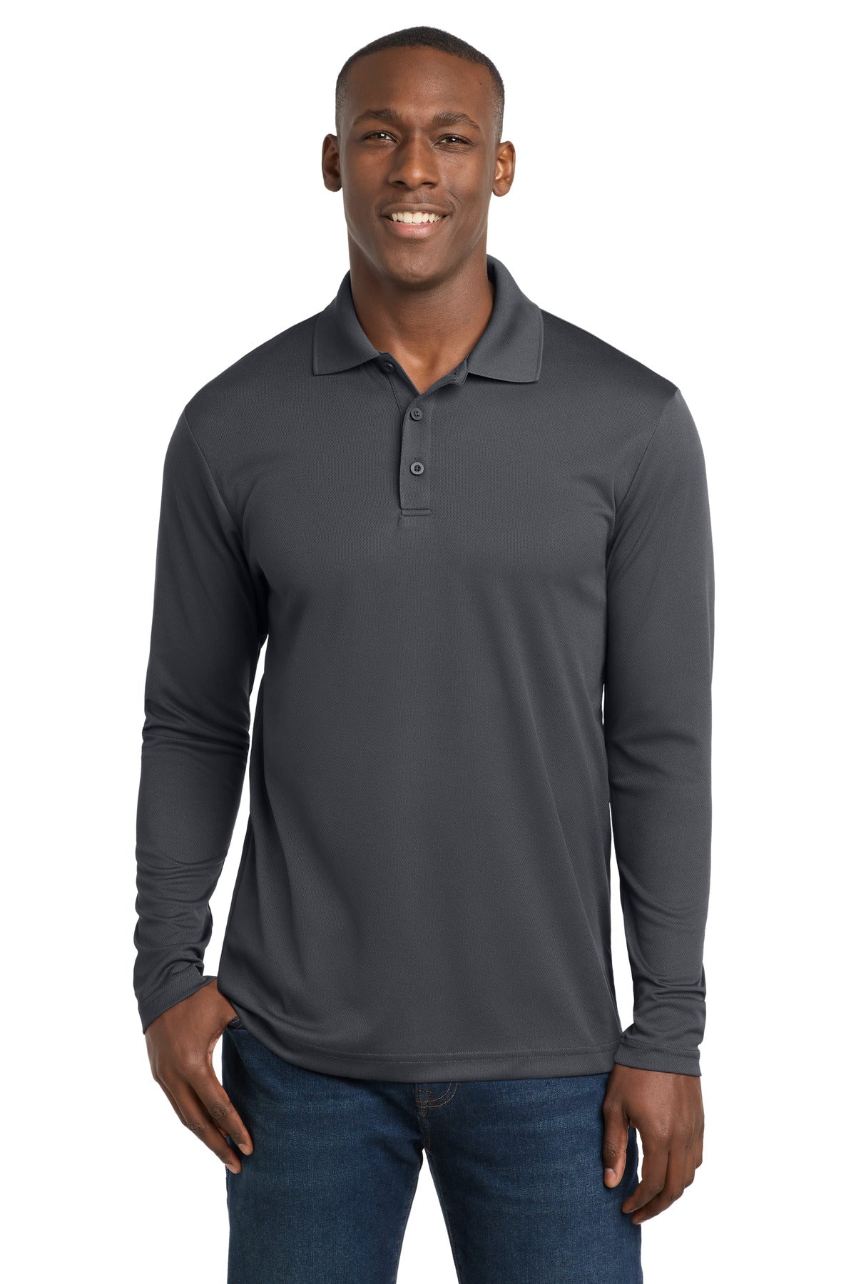 Sport-Tek  PosiCharge  RacerMesh  Long Sleeve Polo. ST640LS