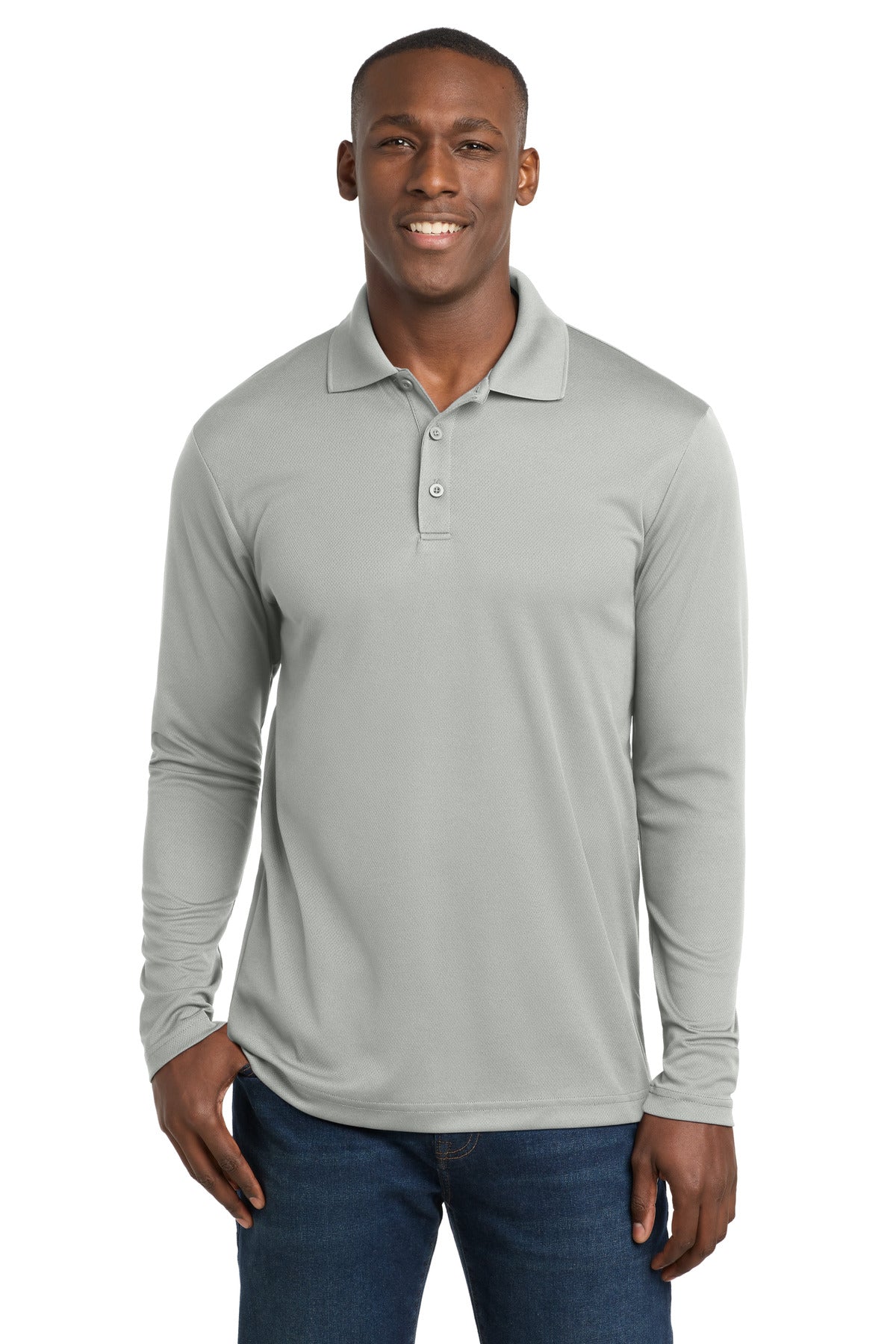 Sport-Tek  PosiCharge  RacerMesh  Long Sleeve Polo. ST640LS