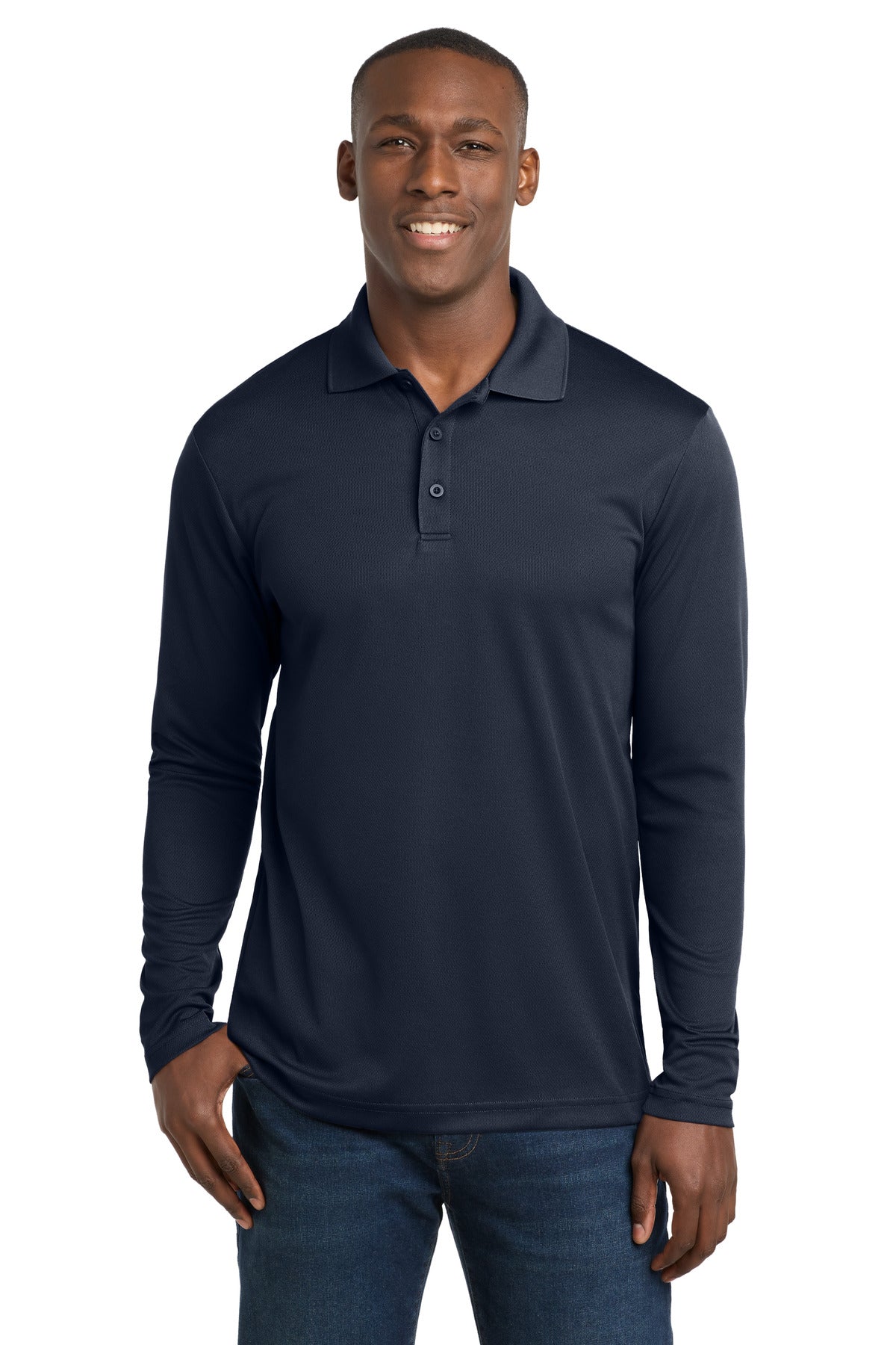 Sport-Tek  PosiCharge  RacerMesh  Long Sleeve Polo. ST640LS