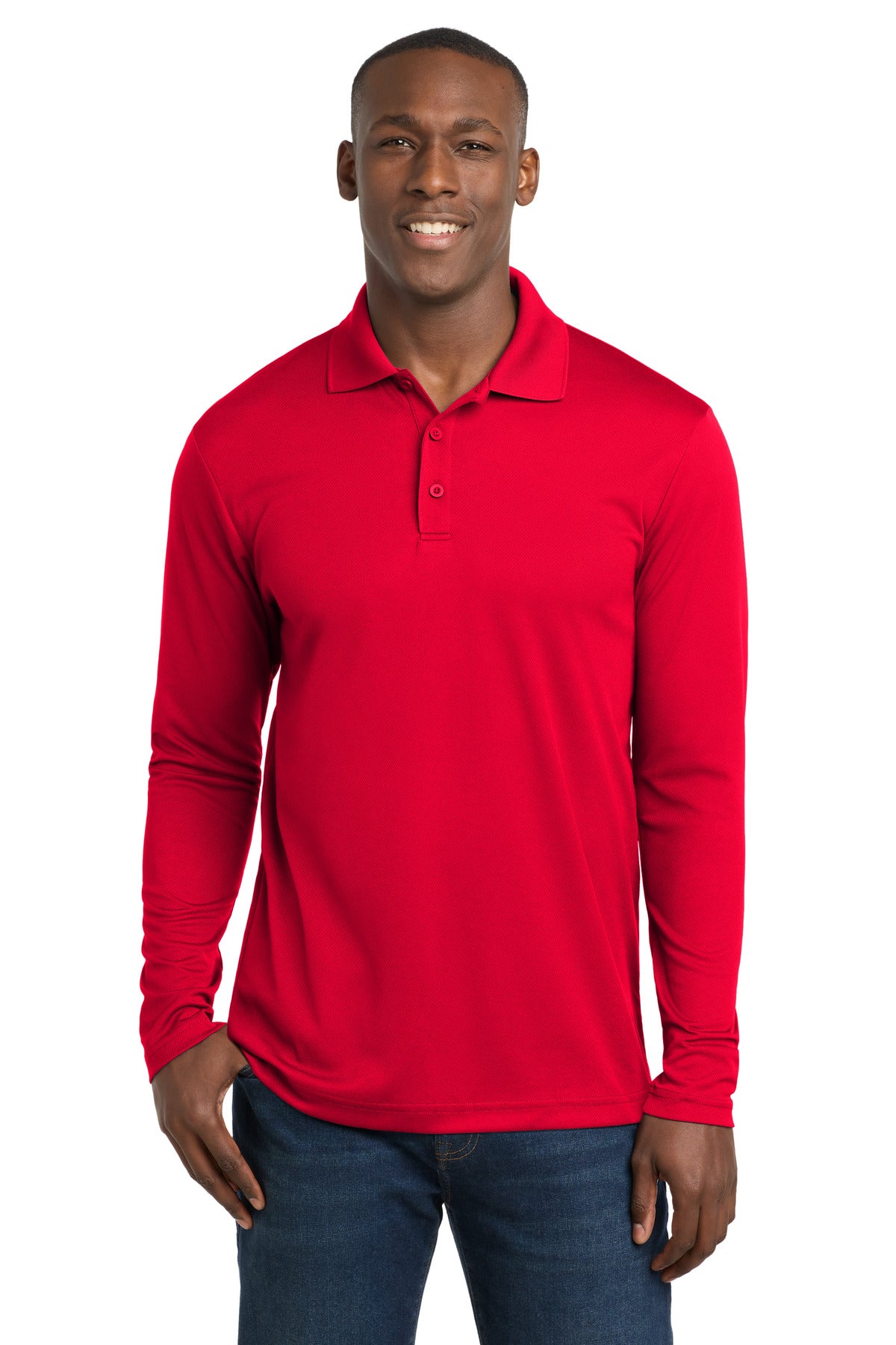 Sport-Tek  PosiCharge  RacerMesh  Long Sleeve Polo. ST640LS