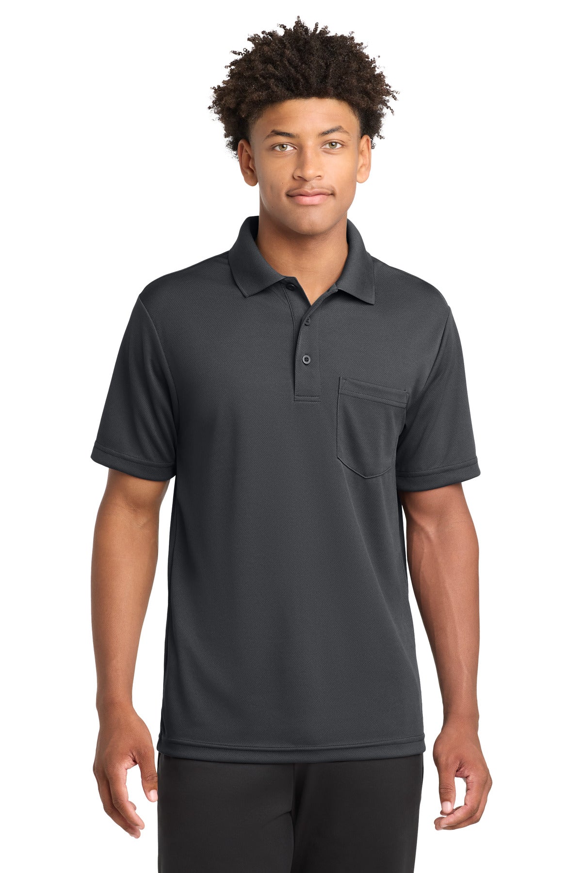 Sport-Tek  PosiCharge  RacerMesh  Pocket Polo. ST640P